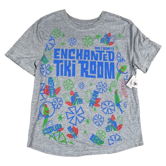 NWT Disney Mens the Enchanted Tiki Room Grey T-Shirt Sz Medium - Picture 1 of 5